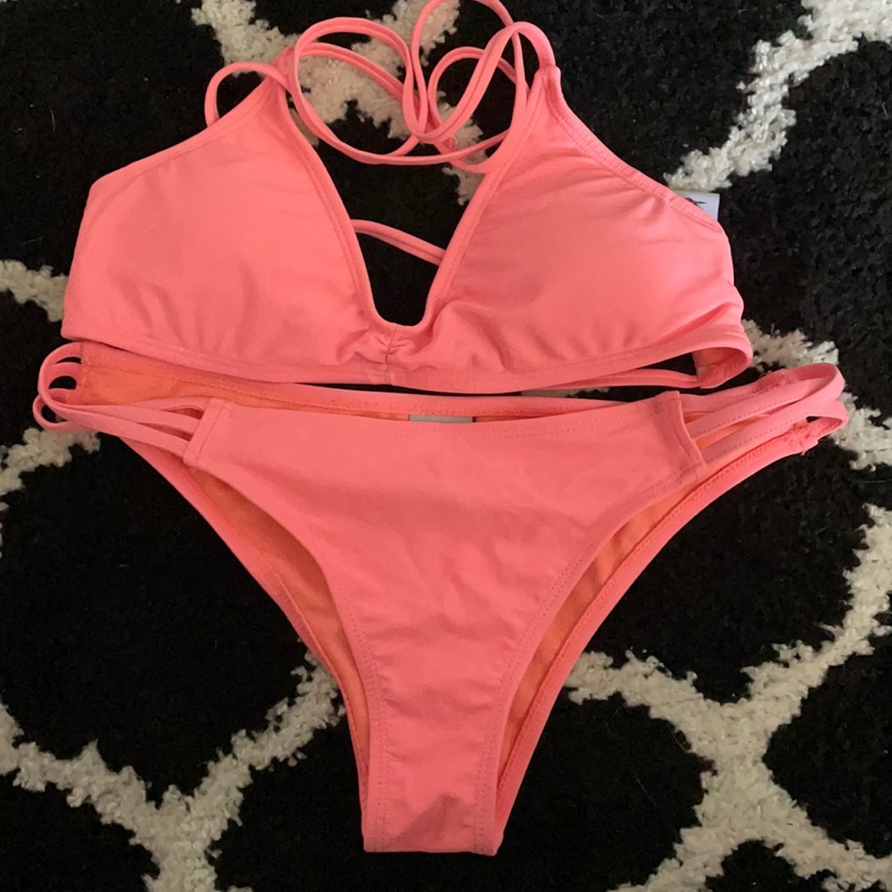 Peachy colored bikini❤️‍🔥
